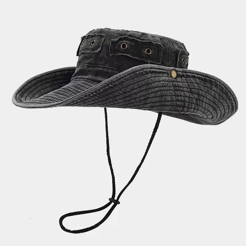 spring summer Four Seasons Cotton Solid Bucket Fisherman Hat Outdoor Travel Sun Cap for Men and Women ddmythur