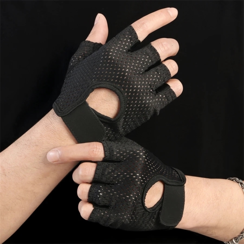 Summer Half Finger Gloves Ice Silk Breathable Fitness Womens Non slip Pads Bicycle Fingerless Gloves Bicycle 250428