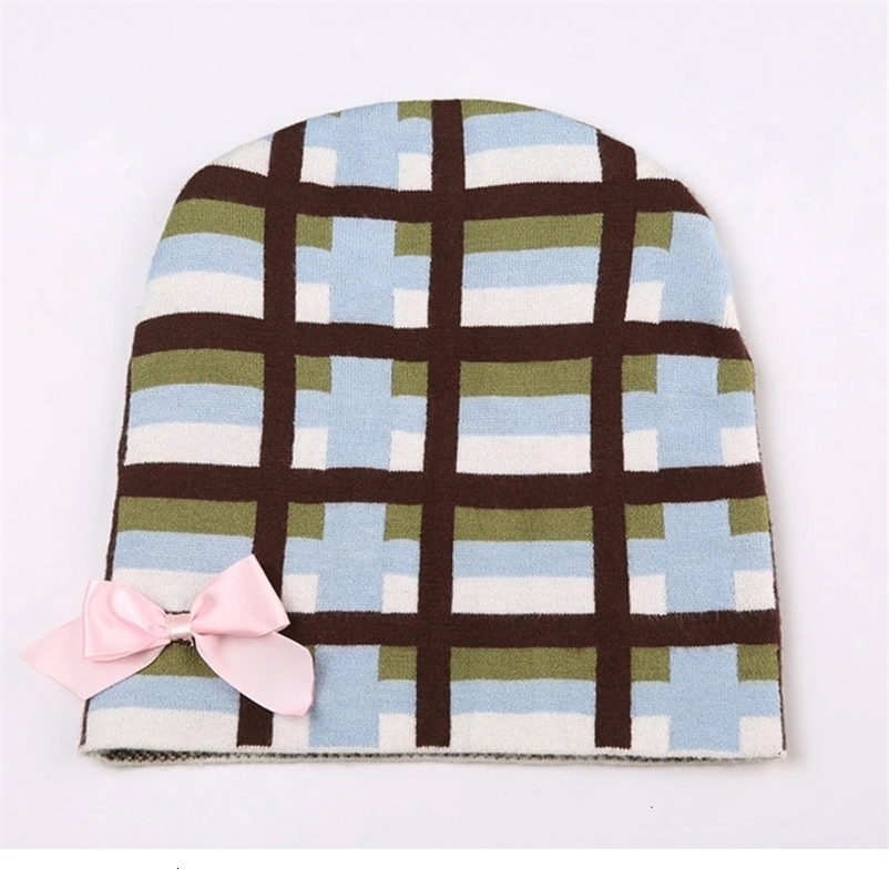 Y2K Girls Sluuchy for Women Checked Hat Versatile Hip Hop Beanie Hat Skull Turbans Dropship 240531bj