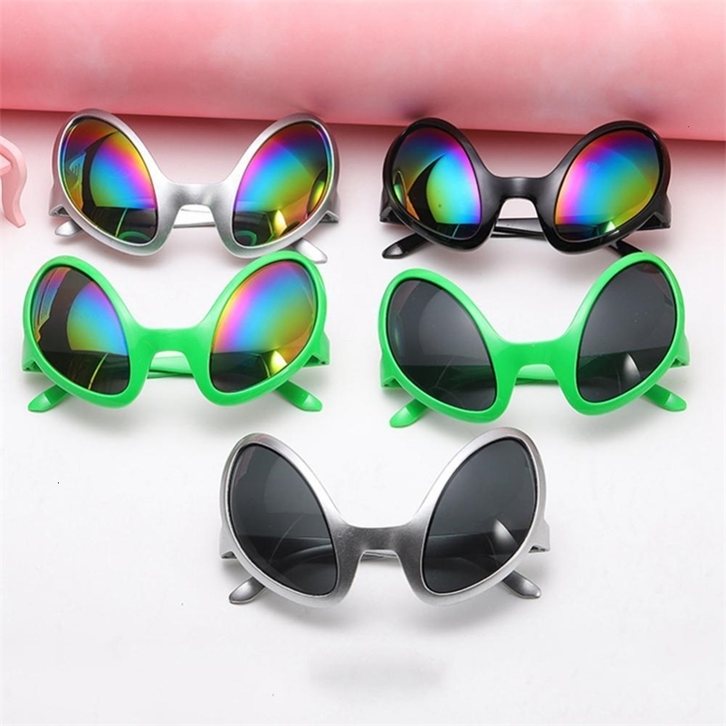 Fashion Sunglasses Frames Alien Glasses Funny Holiday Party Halloween Adults Kid Supplies Rainbow Lenses ET Sun Shades 230831bj