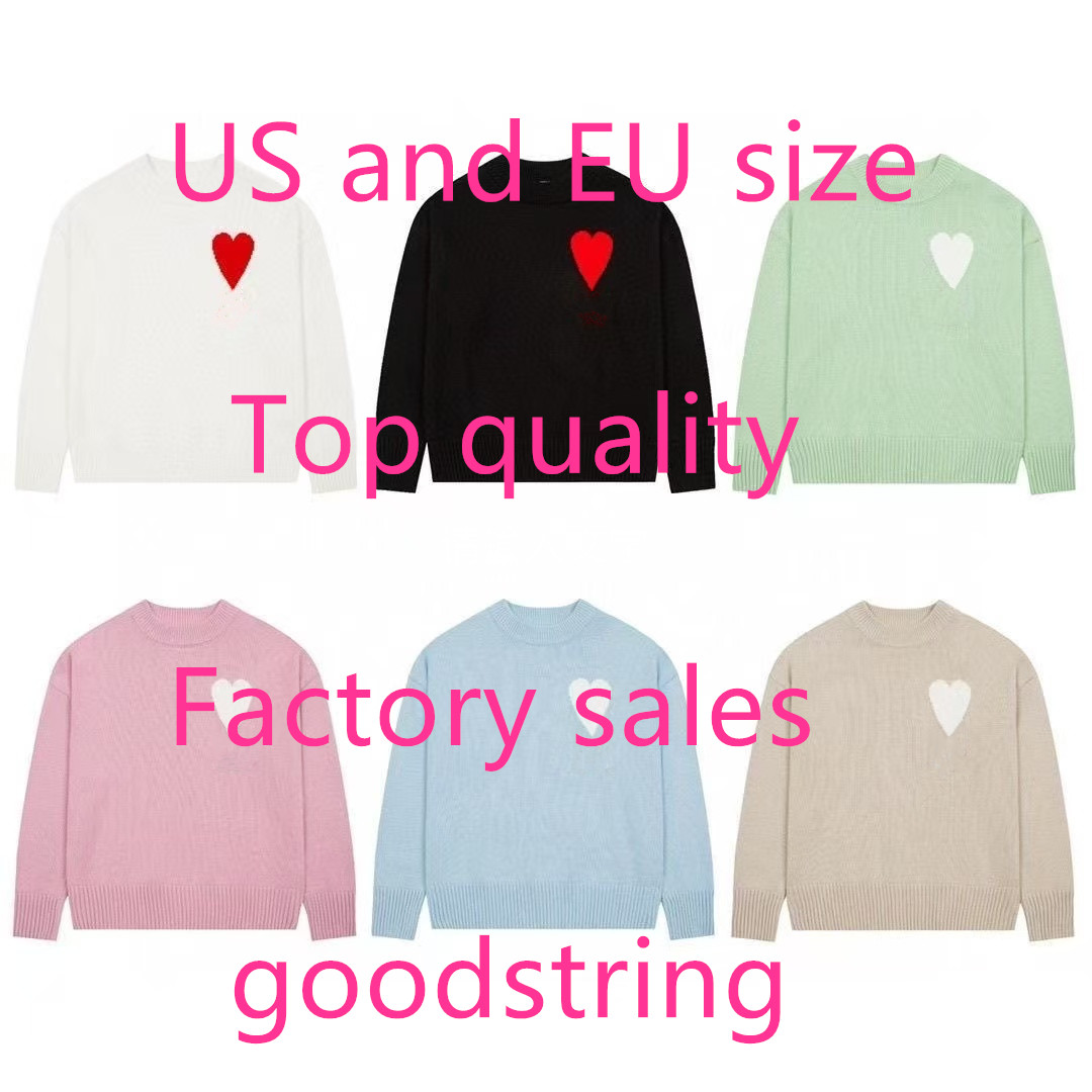 Paris Designer Sweater Mens Jumpers Women Cardigan Knit Shirts Cotton Sweats France Trendy Streetwear Fashion Knitwear Heart Knitted Clothes S-XL Pu