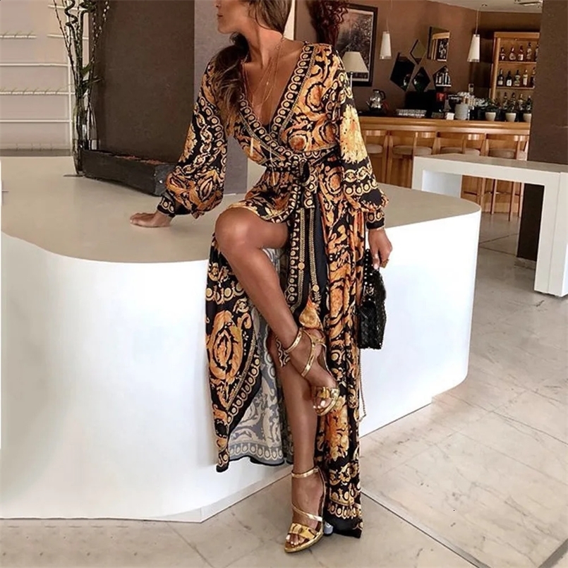 Sexy Dress Women Fashion African National Print Lady Party Dresses Vintage Casual Long Dress Africa Clothing 250425