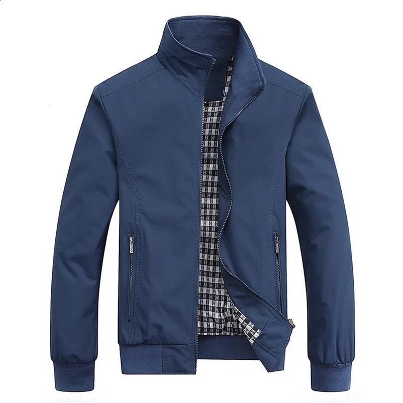 Spring Autumn Casual Solid Fashion Slim Bomber Jacket Men Overcoat Arrival Baseball Jackets Mens Jacket M-6XL250324bj