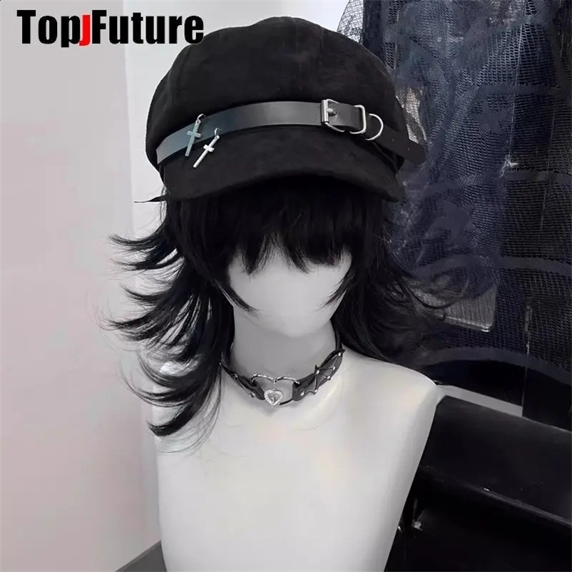 Wholesale custom womens Harajuku Gothic Lolita beret Y2K girl bow punk lace handmade decorative sun hat 250424