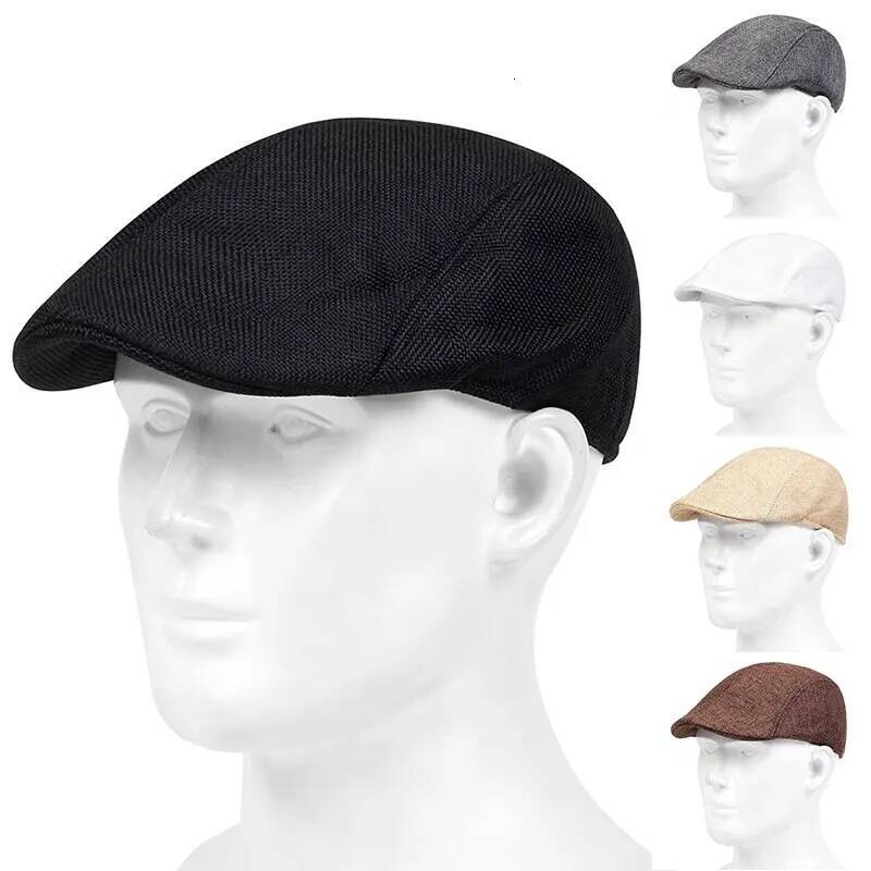 Mens Solid Casette Caps Spring and Summer Outdoor Casual Golf Hats Street Trend Hat ddmythur