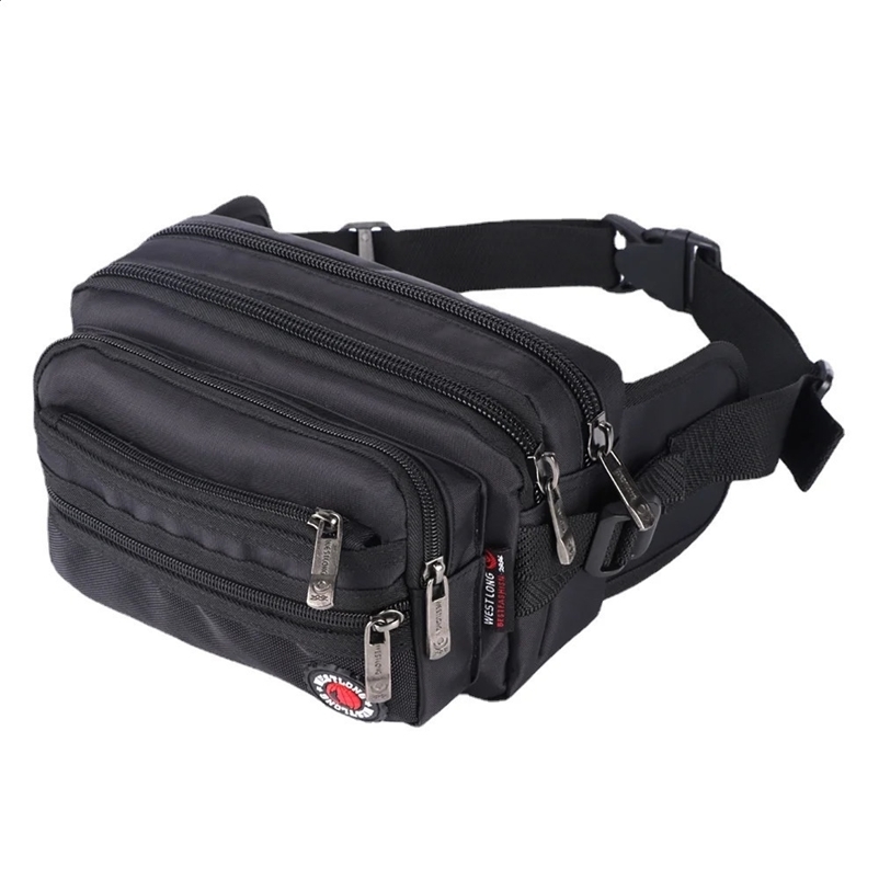 Waist Pack casual function mens waterproof Fanny Pack womens with Bum bag mens phone money bag unisex motorcycle 240824bj