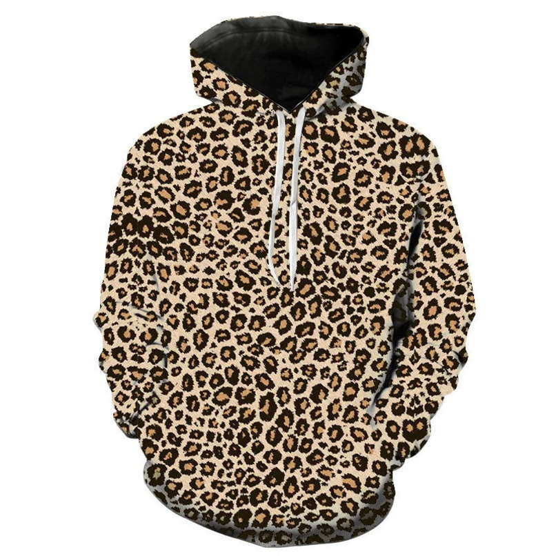 3D Printed Leopard Print Sweatshirt Men Women ren Cool Fashion Hoodie Pullover Long Sleeve Street Wear s s s Top 241220