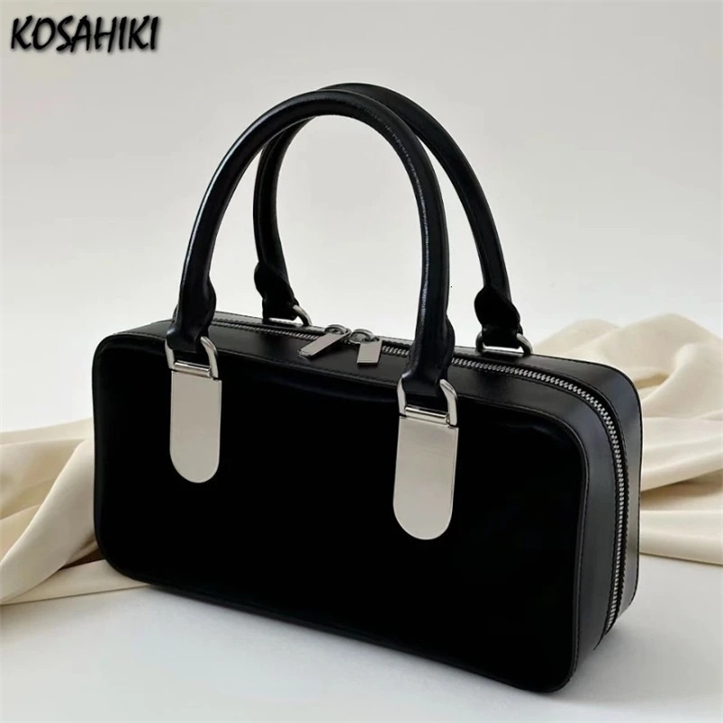Korean Fashion All Match Ins Top-Handle Bags Elegant Office Lady Retro Simple Purses and Handbags Casual Chic Y2k Women Clutches 240620