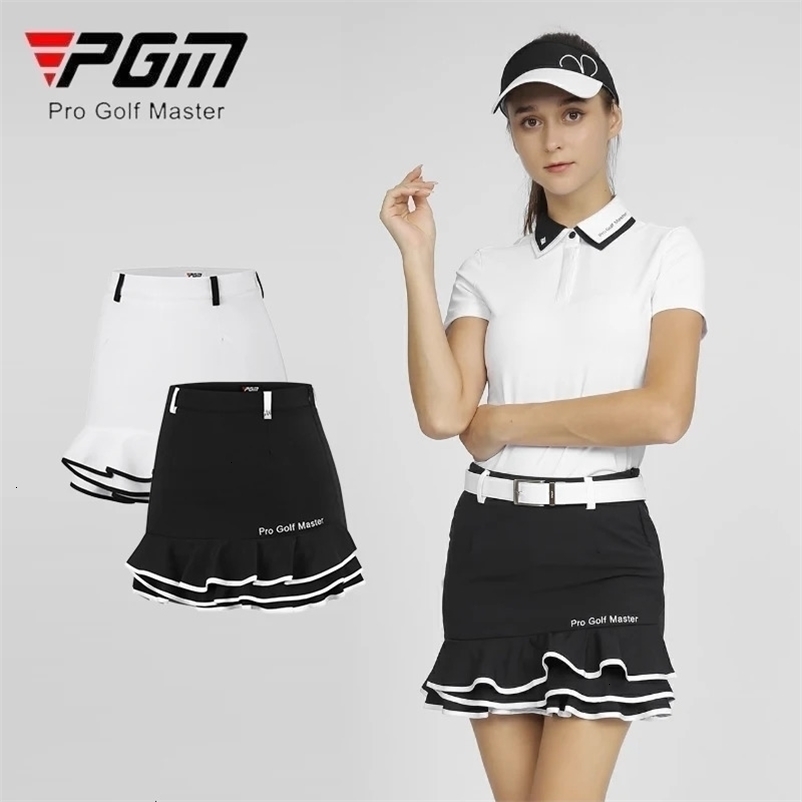 PGM Women Anti-exposure Golf Skirt Girl Pleated Short Skort Ladies Fit Slim Fishtail Pantskirts Quick Drying Tennis Culottes 240520