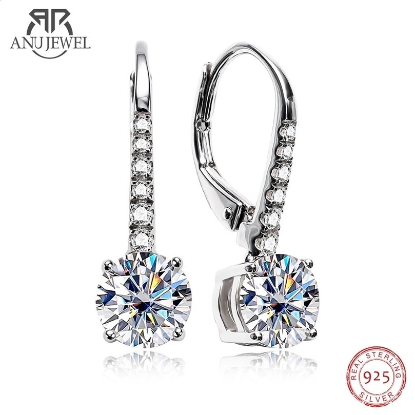 AnuJewel 1carat Dcolor silica pendant 925 sterling silver earrings with GRA certified jewelry wholesale 240911