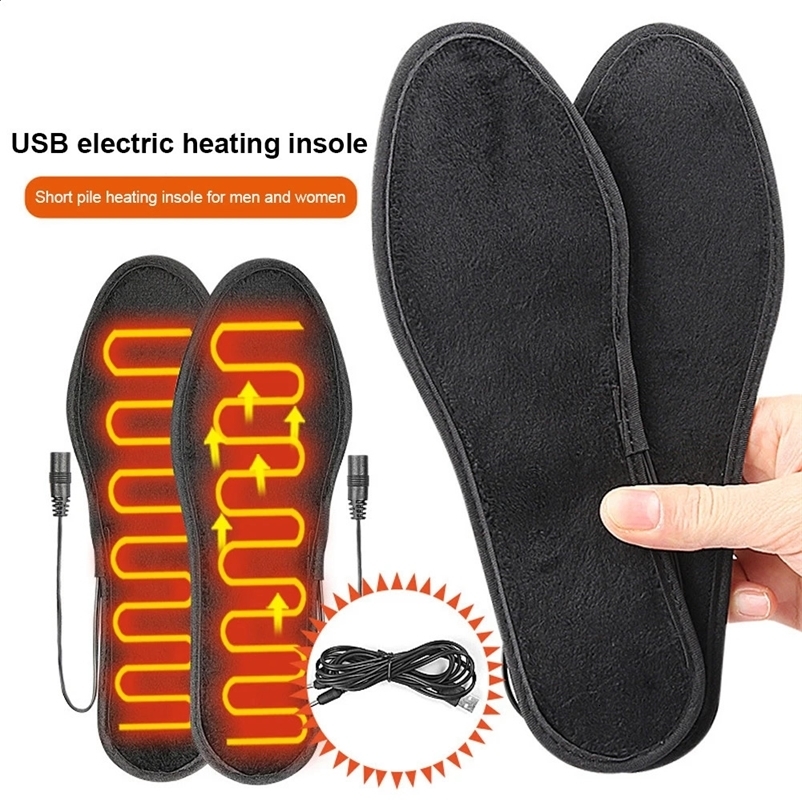 Men Women Electrically Heating Insoles Washable Electric Foot Warming Pad Feet Warmer Sock Mat USB Rechargeable Heated Insoles 250120bj