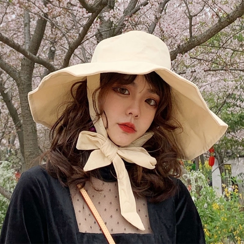 Stingy Brim Hats Zomer Big Brimmed Sun Hat with Bucket Hat Ladies Cotton Bob Panama Foldable Girl Beach Travel Fisherman Hat 230711