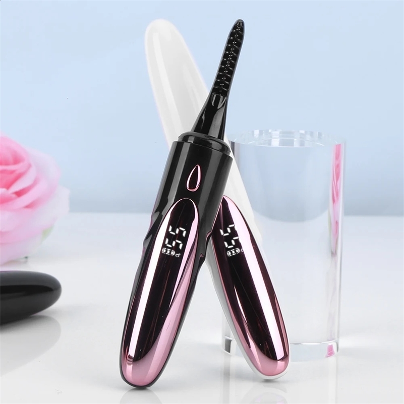 Heated Eyelash Curler 24H Long Lasting Electric Eyelash Curler 4 Temp Settings Eyelash Clip USB Rechargeable Makeup Accessories 250303i