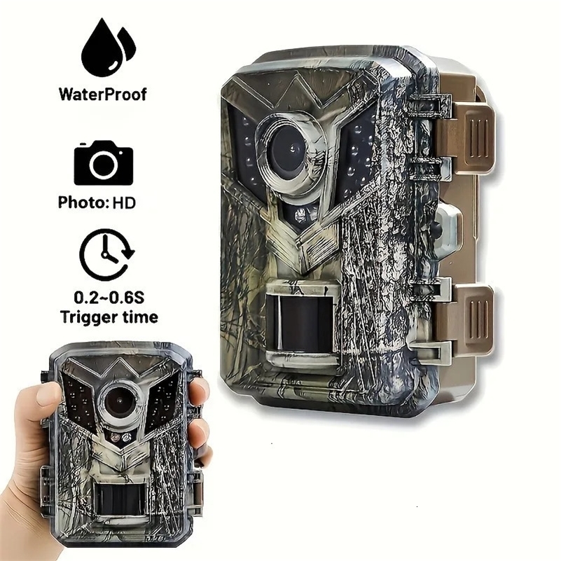 Mini Hunting CameraTrail Camera HD Wildlife Monitor 940nm Infrared Night Vision Rugged and Waterproof for Scouting Hunting 240709