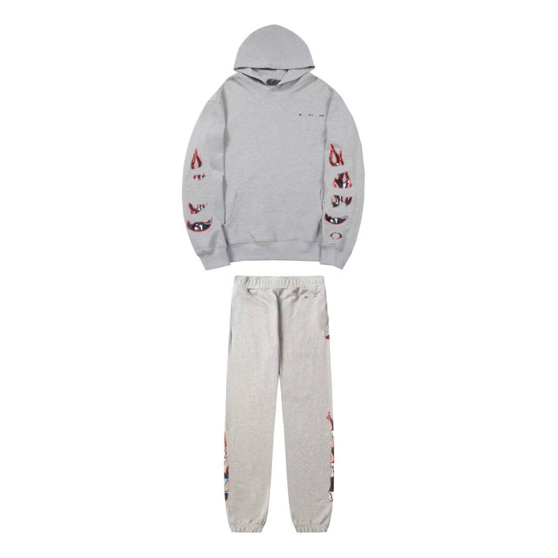 Luxury Casual Hooded Sweatshirt Suit Unisex Designer Zipper Hoodie Geometric Print Swearshirt Autumn Loose Crucifix Pants -15 Woman Men Cardigan Set