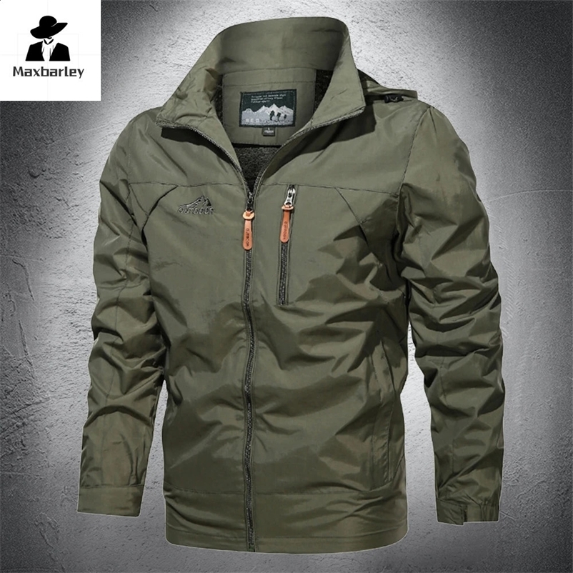 Autumn Men Outdoor Windproof Jackets Hooded Windbreaker Coat Camping Fishing Tactical Military Male Breathable Casual Jacket 5XL 240829