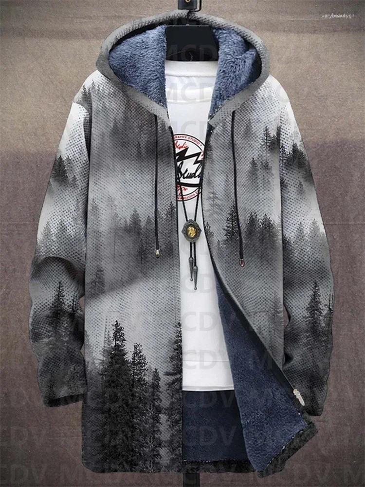 Men's Wool Unisex Art Simple Long-Sleeved Sweater Coat Cardigan Fleece Overcoat Thick Warm Jacket