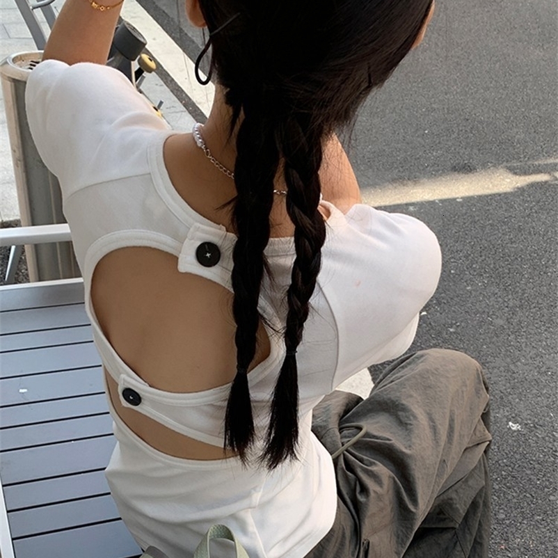Women's T-Shirt Summer T Shirt Women Short Sleeve Hollow Out Crop Tops Cotton Y2k Vintage Tops Korean Style Streetwear Ldies Y2K Tee Tops 2000s