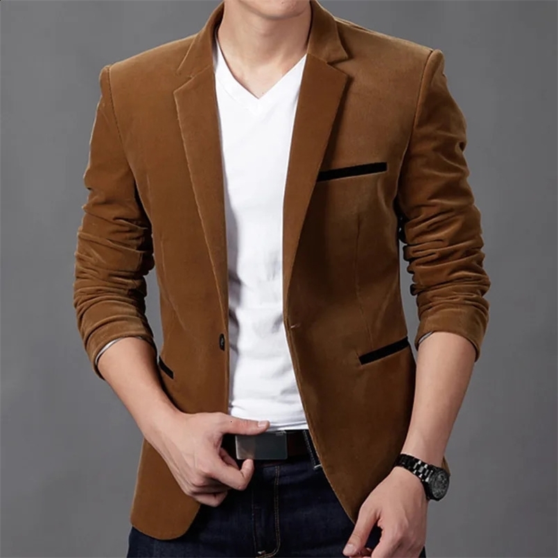 Autum Velvet Wedding Dress Coat Mens Blazer Jacket Fashion Casual Suit Jacket Stage DJ Mens Business Blazers Costume 250122