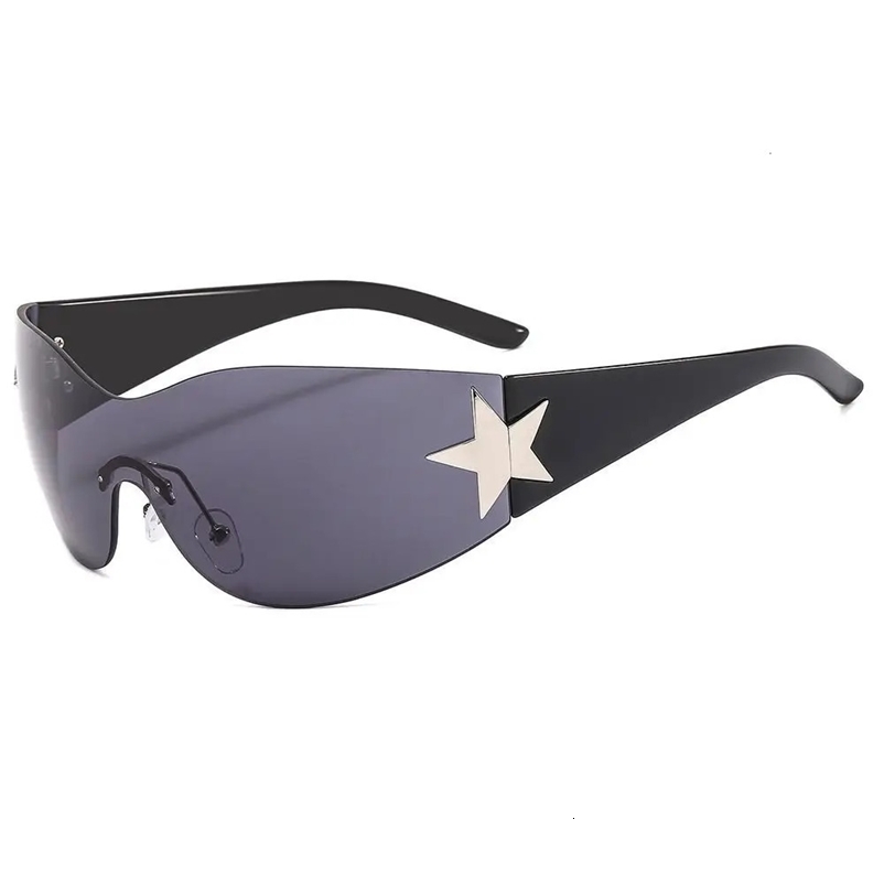 2024 Fashion Punk Y2K Womens Sunglasses Fashion Package Surrounding Sunglasses Shadow Star Decorative Glasses UV400 Goggles 241011bj