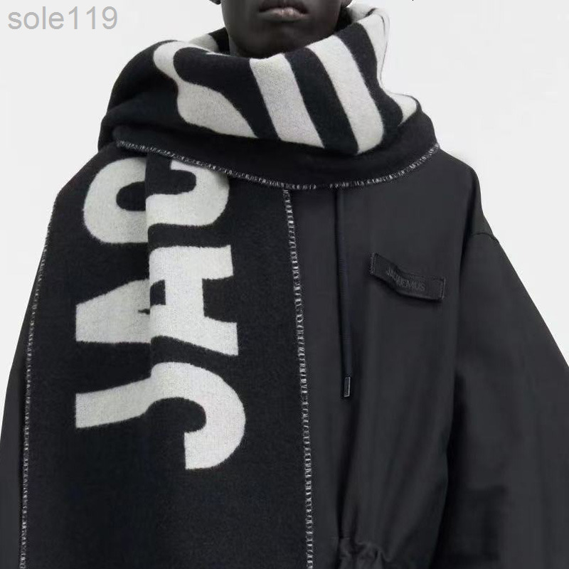 Scarves Wool fringe silk scarf Jacquard Designer scarf Woman Solid color yarn 100 Virgin wool Thickened Warm Fashion Scarf Autumn Winter Wool Black