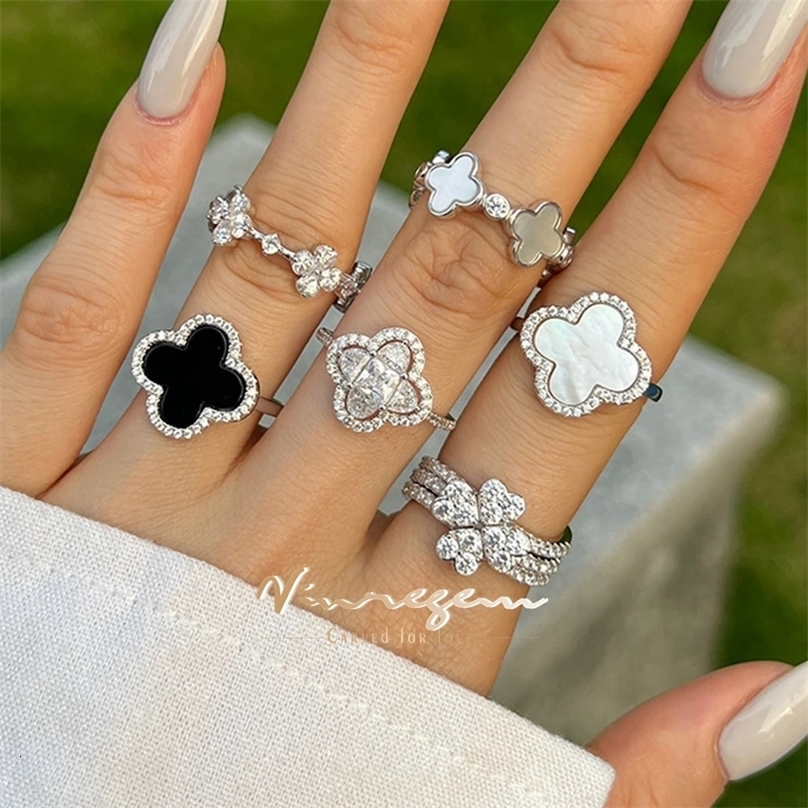 Vinregem Lab creates sapphire gemstone sparkling rings for women 100% 925 sterling silver wedding parties jewelry and gift wholesale 240522