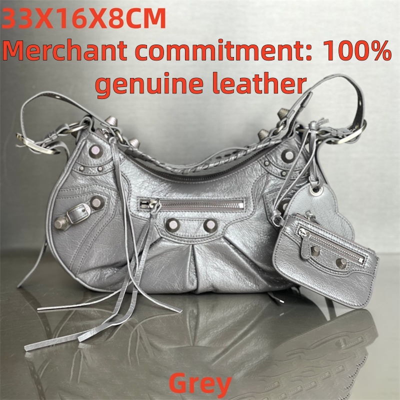 Top quality Designer bags tote Le Cagole Motorcycle Bag Luxury genuine leather half moon bag Womens mens crossbody Shoulder Bag fashion handbags Clu