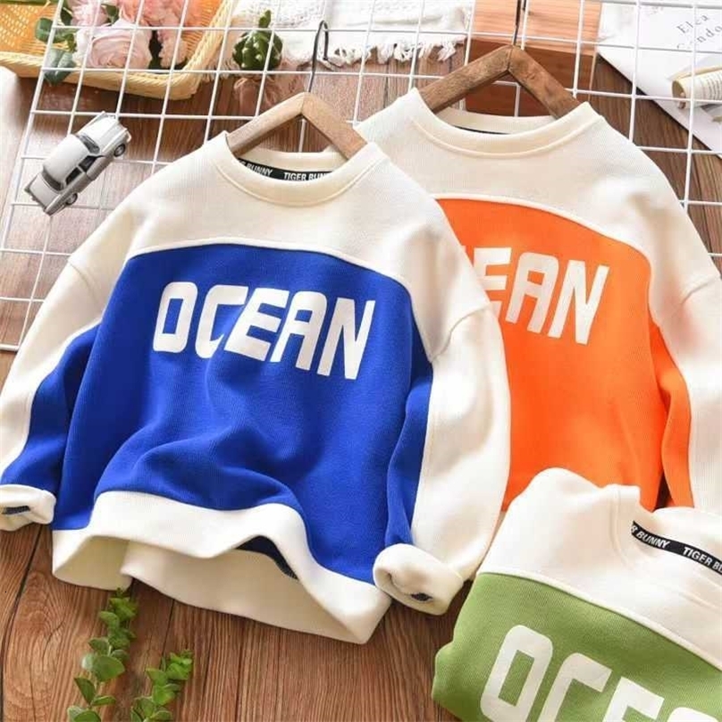 Pullover Boys cotton sweaters spring and autumn winter bottomed children s leisure foreign style coats tops 220924
