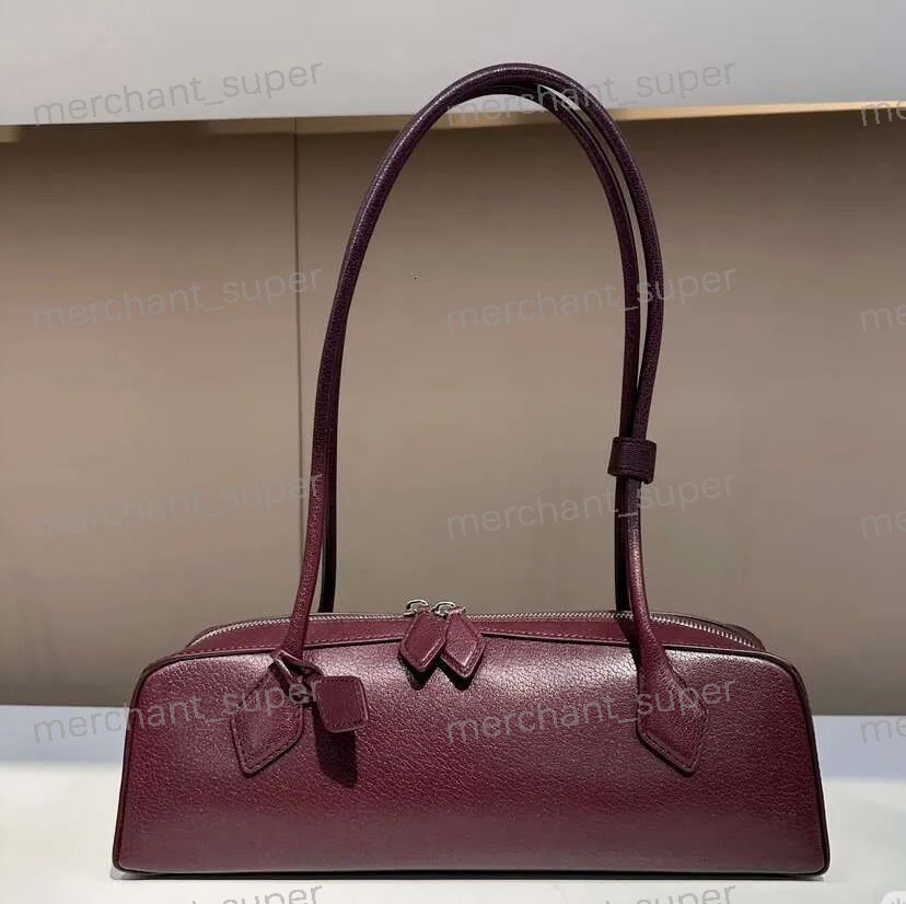 higher quality new Leather Shoulder Bag Women Handbags Baguette Bag Armpit Bag Long Profile Double Zipper Opening Closing Design2a