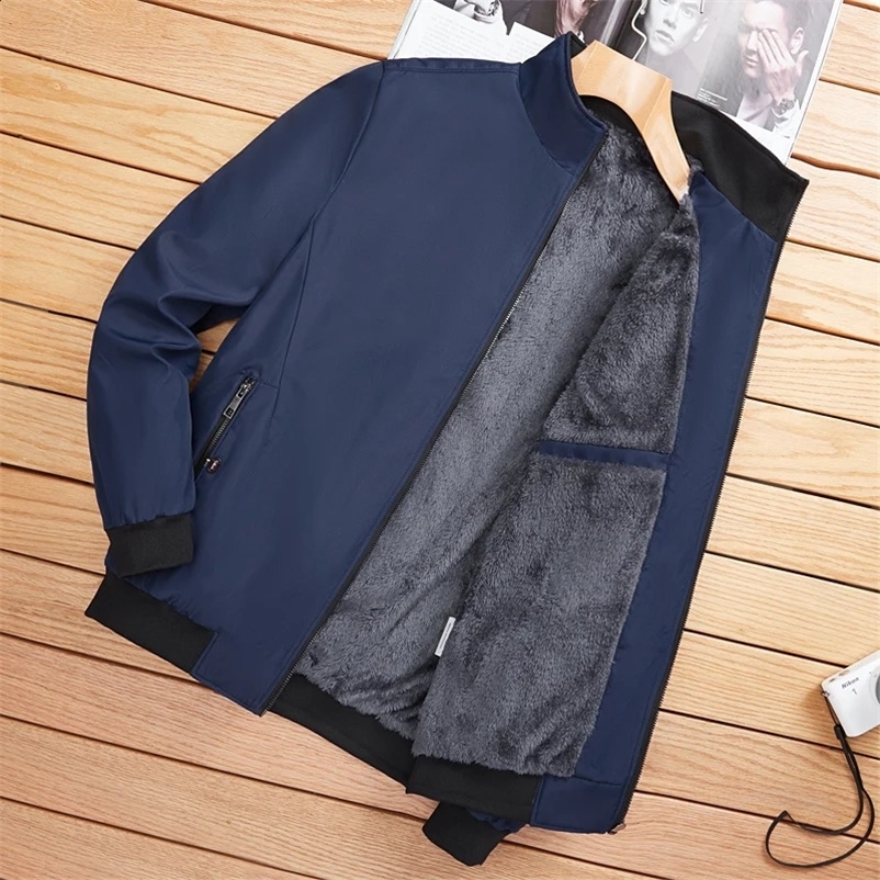 2024 Winter Mens Bomber Zipper Jacket Mens Casual Street Clothing Hip Hop Slimming Pilot Coat Mens Clothing Size Up 5XL 240821bj