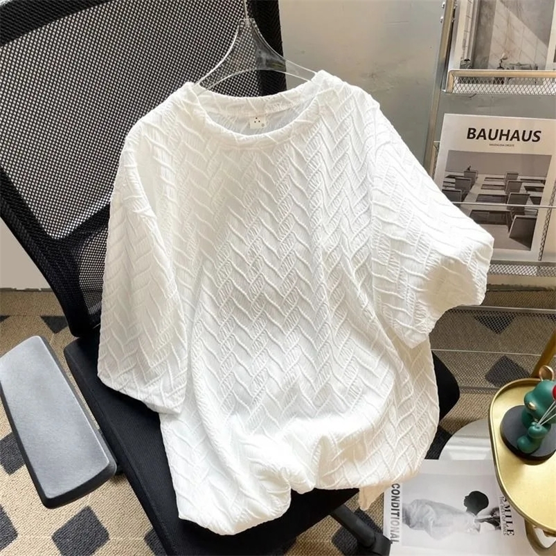 Ice Silk Cool Summer Mens Short Sleeved Top Personality Casual Solid Color Stripes Quick Dry Breathable Tee Shirts 4 Colors 240708