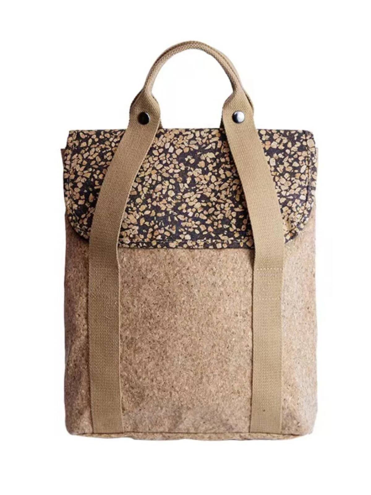 French Style New Cork Waterproof Backpack With Personalized High-end And Creative Design Portable Artistic Women Bag Trendy high-quality