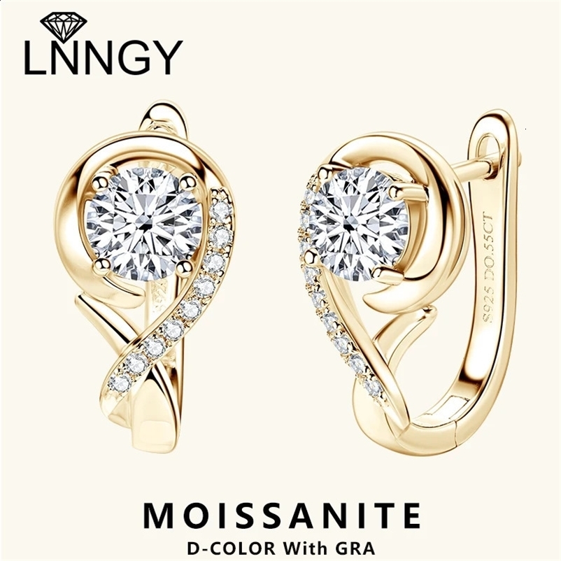 Lnngy Infinity Diamond Earring Brinco Prata 925 Sterling Silver Hoop Earrings For Women Sparkling Fine Jewelry GIft 250407bj