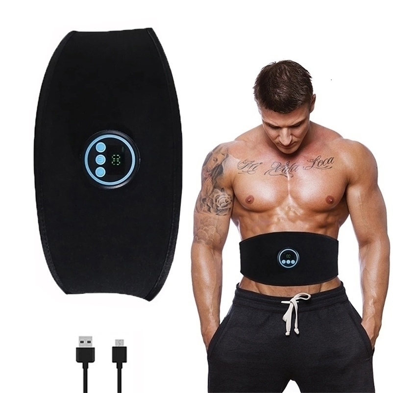 Core Abdominal Trainers Vibration Abdominal Muscle Stimulator Toner EMS Abs Abdomen Trainer Slimming Belt Weight Loss Home Fitness Equiment Drop 230