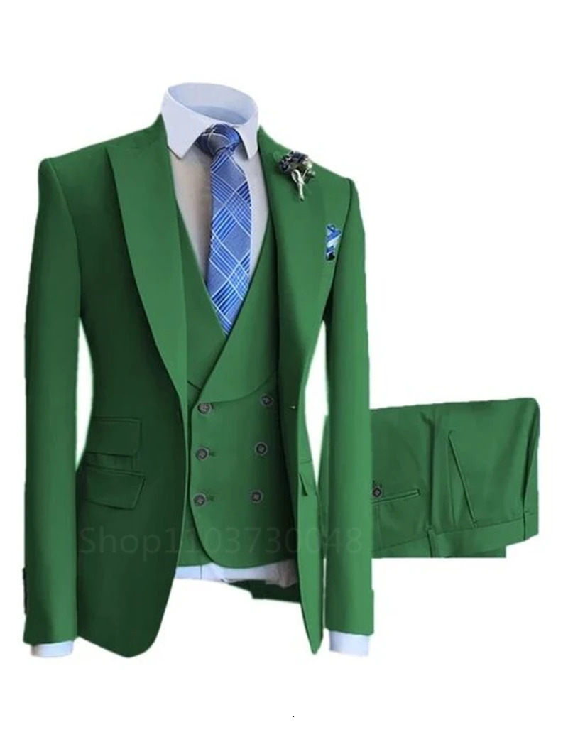 Solid Men Costumes Slim Fit Smart Casual Marid Robe Abèle Veste de marié Tuxedos For Business 3 Pieces SetBlazerPantsVest 250811
