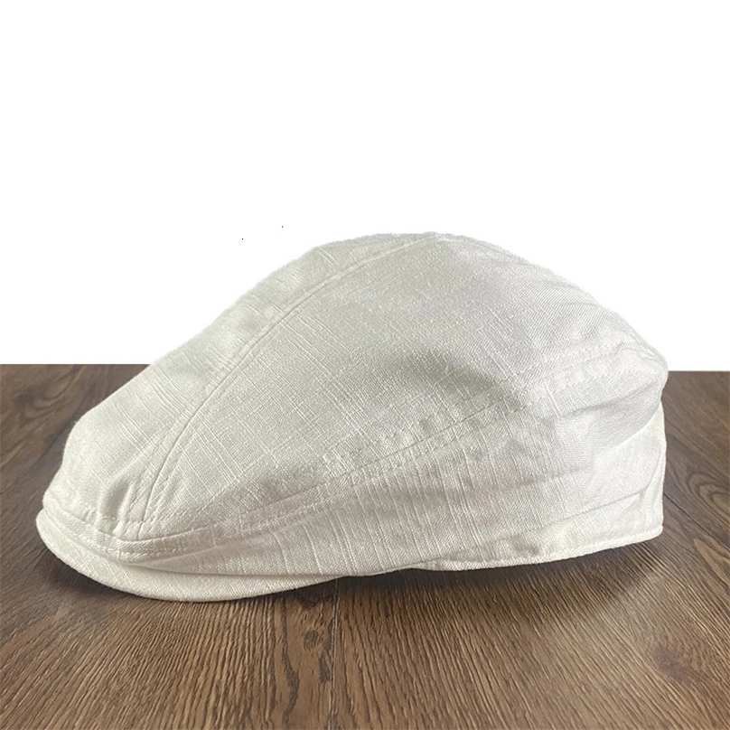 Spring Mens Flax Breathable Berets Summer Retro sboy Caps Women Men Blue Ivy Cap Peaked Painter Caps Driver Flat Cap NZ289 241127