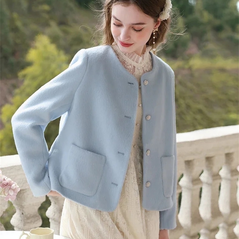 I BELIEVE YOU Winter French Small Fragrant Cotton Jacket Female Thick Warm Short Wool Trendy Outerwear Women 2234185460 240821