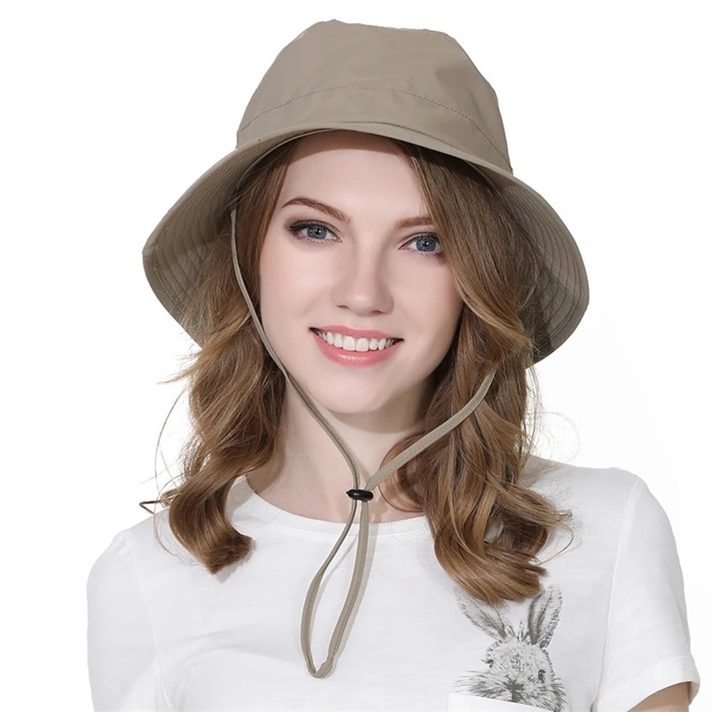 Outfly Oval Womens Summer UV Protection Sun Hat Bucket Hat Solid Color Polyester Quick-drying Outdoor Travel Hat 240426