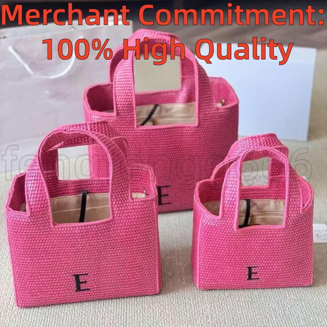 Womens mens Raffias Font Tote bag Luxury Designer bags summer straw weave bag fashion handbags Shoulder Bag Top quality Linen woven beach bag high c