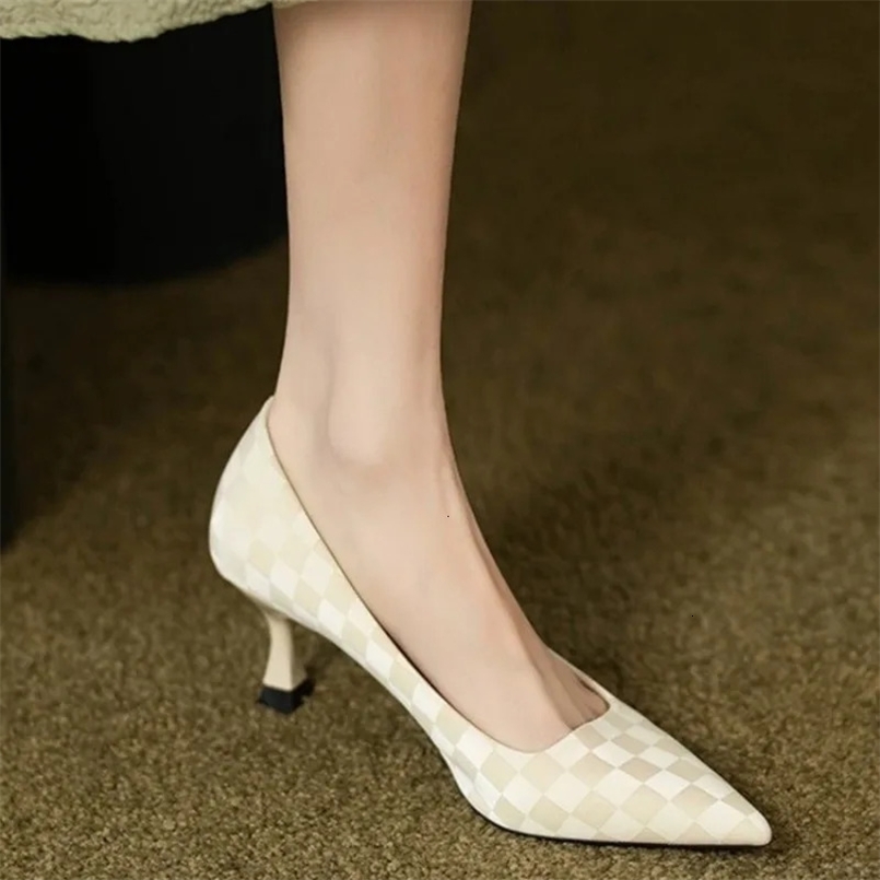 High Quality Shoes for Ladies Slip-On Womens Autumn Dress High Heels Female Sexy Pointed Toe Stilettos or Thin Heels Shoes 241030