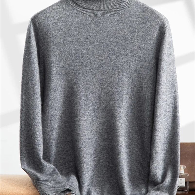 Autumn Winter 100% Cashmere Sweater Mens Lapel Knitted Pullover Casual High-End Large Size Blouse Youth Cashmere Base Shirt 240826