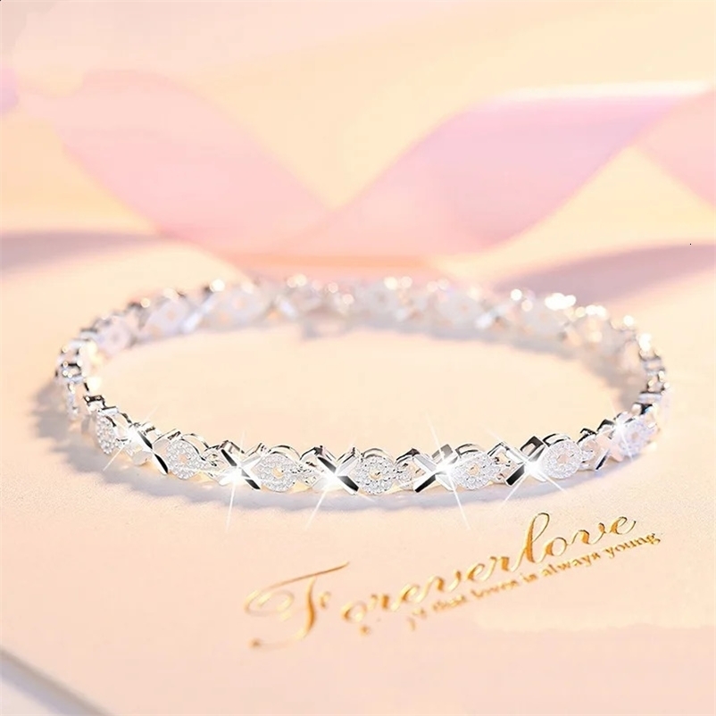 High quality 925 sterling silver fashionable multi style bracelet chain womens fashion wedding party beautiful jewelry gifts 240910bj