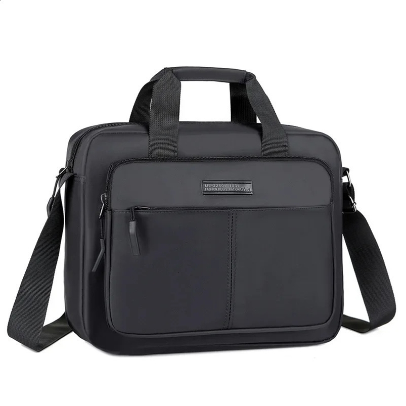 Mens Large-capacity Horizontal Shoulder Bag Messenger Bag Briefcase Multifunctional Simple Book Handbag Business Bag 241227