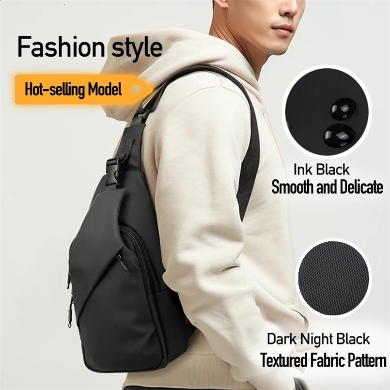 Male Sling Bag Waterproof L M Mens Shoulder Bags Lightweight High-quality Chest Packet Causal Style Cross Backpack 241224
