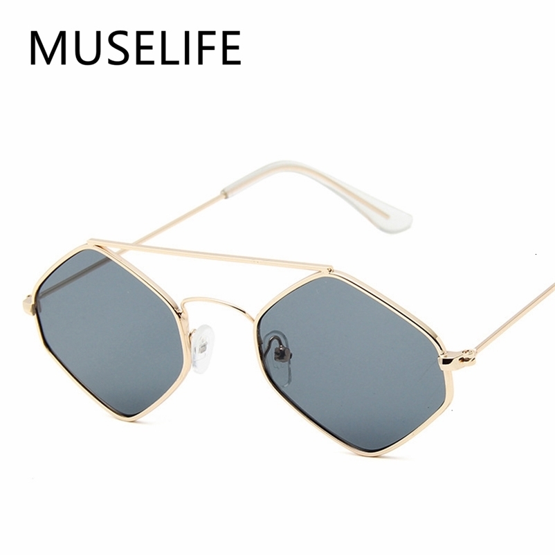 Fashion Sunglasses Frames Diamond Women Retro Metal Double Beam Wild Eyeglasses Polygonal Ocean Glasses 230831bj