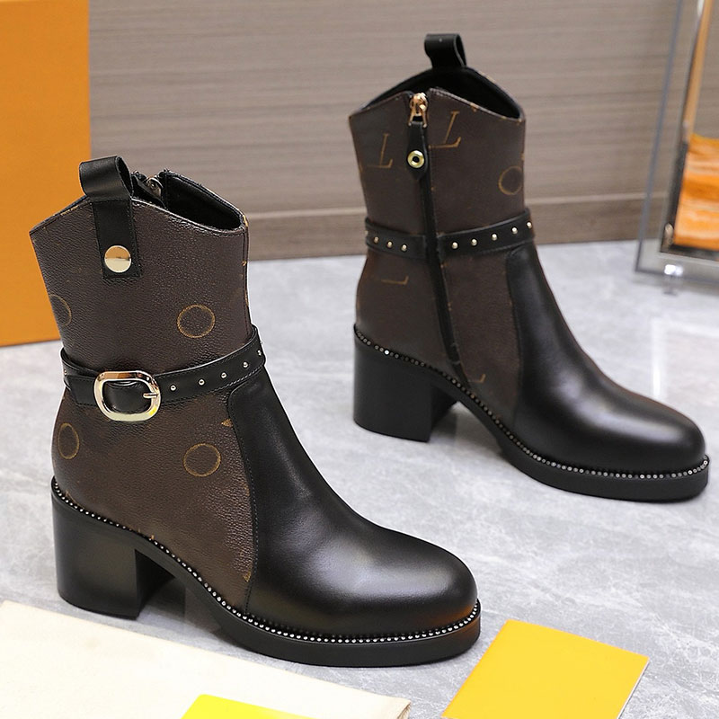Silhouette pointue knight bottes Designer Boots d'hiver Bottes courtes Bottes courtes de haute qualité Bottes de doublure en cuir confortable Sof