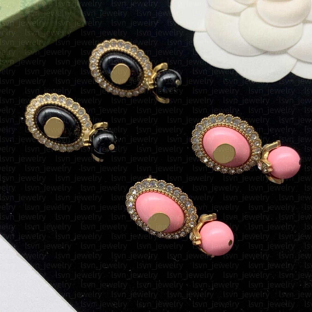 Boucles d'oreilles à étalons de diamant Fashion Jewelry pour les femmes étincelantes et exquises boucles d'oreilles rond à collier diamant access