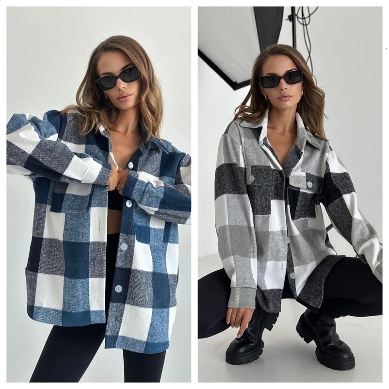 Flannel collar warm shirt womens plain weave shirt long sleeved button down jacket Korean fashion thin jacket autumn womens shirt 240822bj