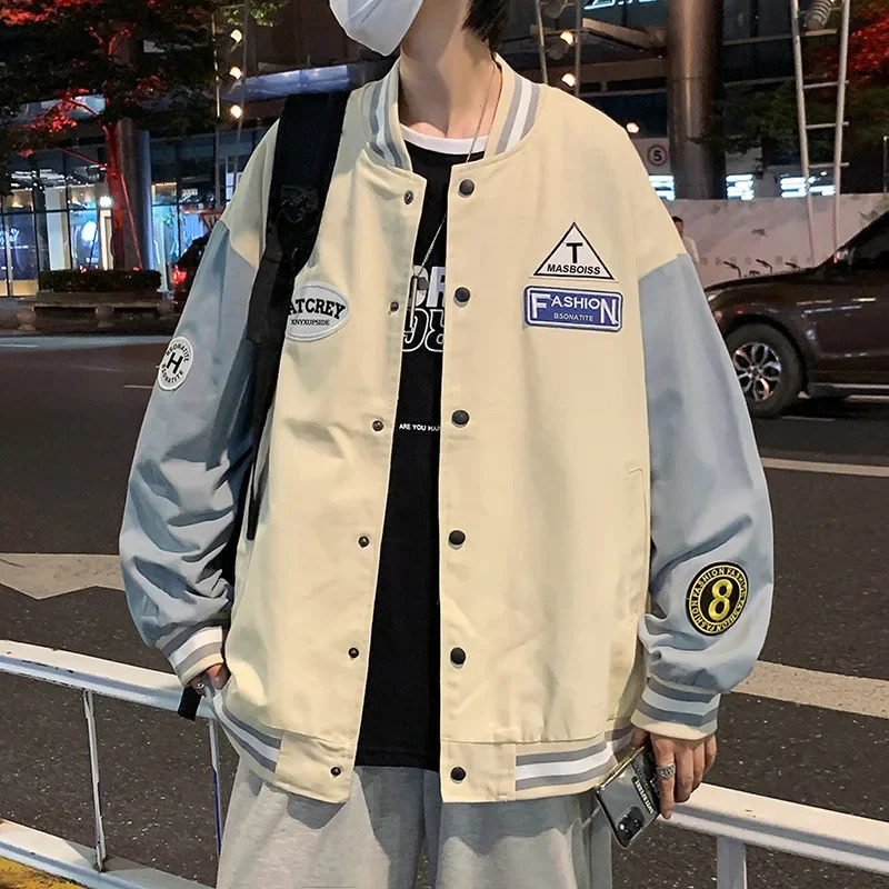 Trendy Korean Style Mens Baseball Jacket Loose Fit Casual Sports Autumn Fashion Streetwear Lightweight Springautumn 250922