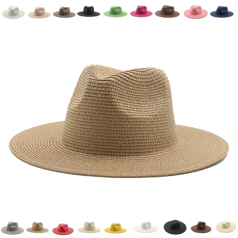 Womens Hats for Summer Straw Sun Mens Caps Protection Beach Men Panama Gorras Hombre 220630